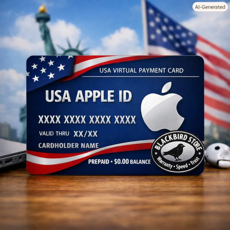 США Виртуальная карта 0$ – Apple ID USA (без баланса, предоплаченная)
