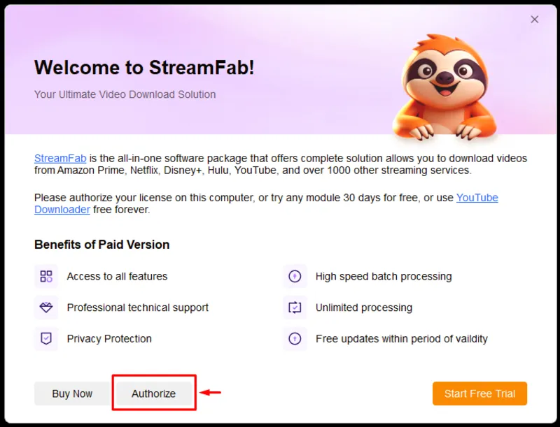 StreamFab ZDF Downloader Аккаунт