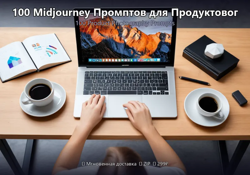 100 Midjourney Промптов для Продуктового Фото — Коллекция AI-промптов для коммерческо