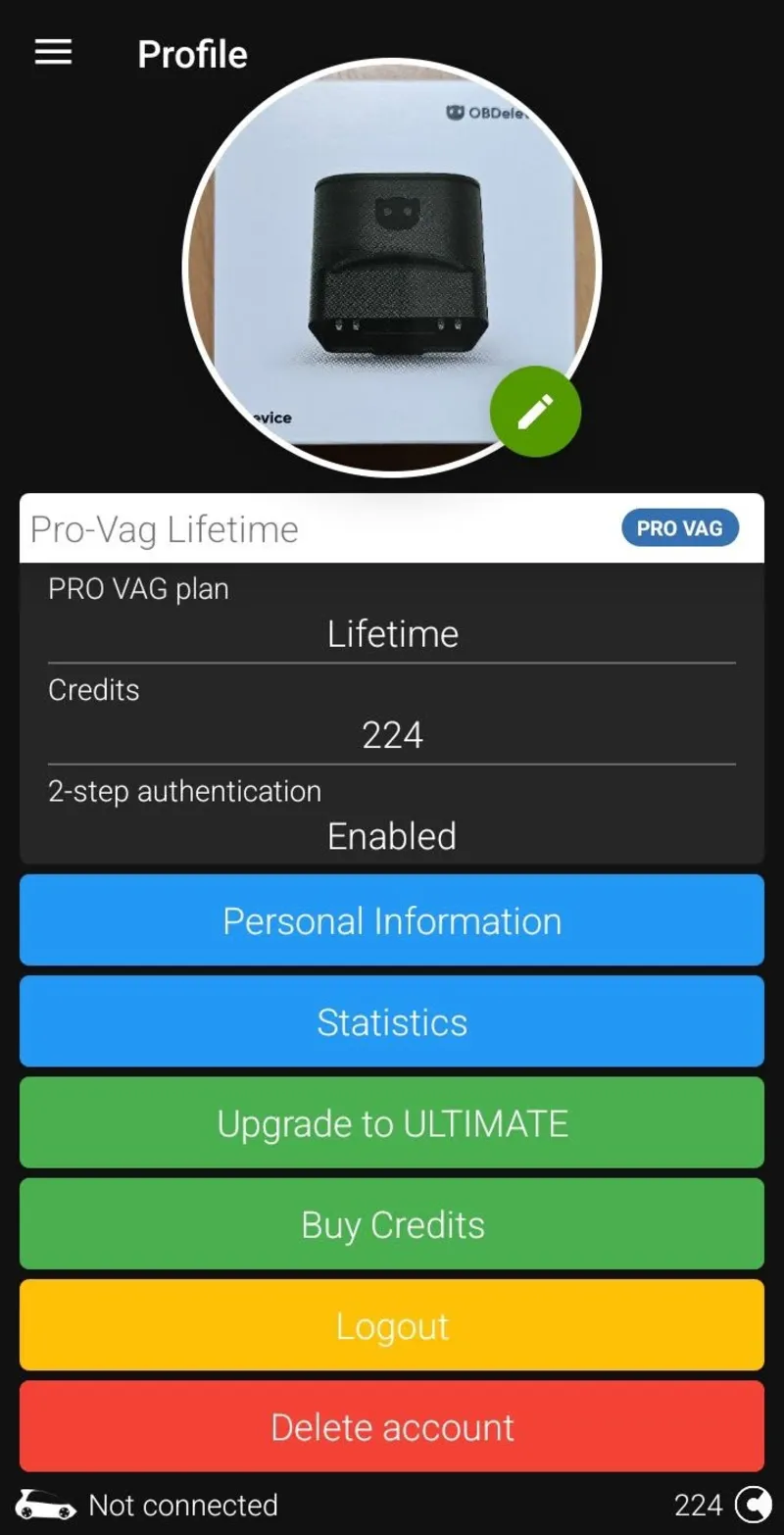 OBDeleven - Пожизненый Аккаунт (Lifetime PRO VAG)
