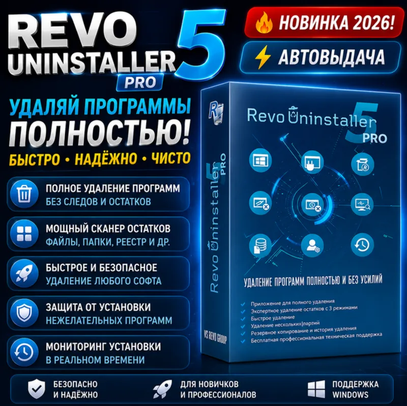 Revo Uninstaller Pro 2026 | Полное удаление программ