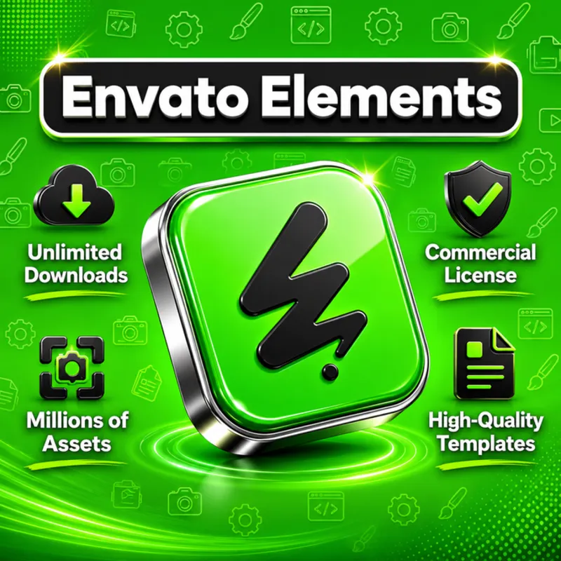 Envato Elements Premium Доступ — 30 дней (до 20 скачиваний файлов в день)