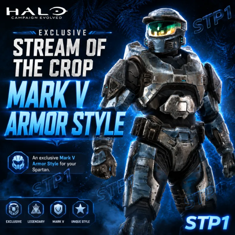 Halo: Campaign Evolved — стиль скина брони Stream of the Crop Mark V Twitch Drop