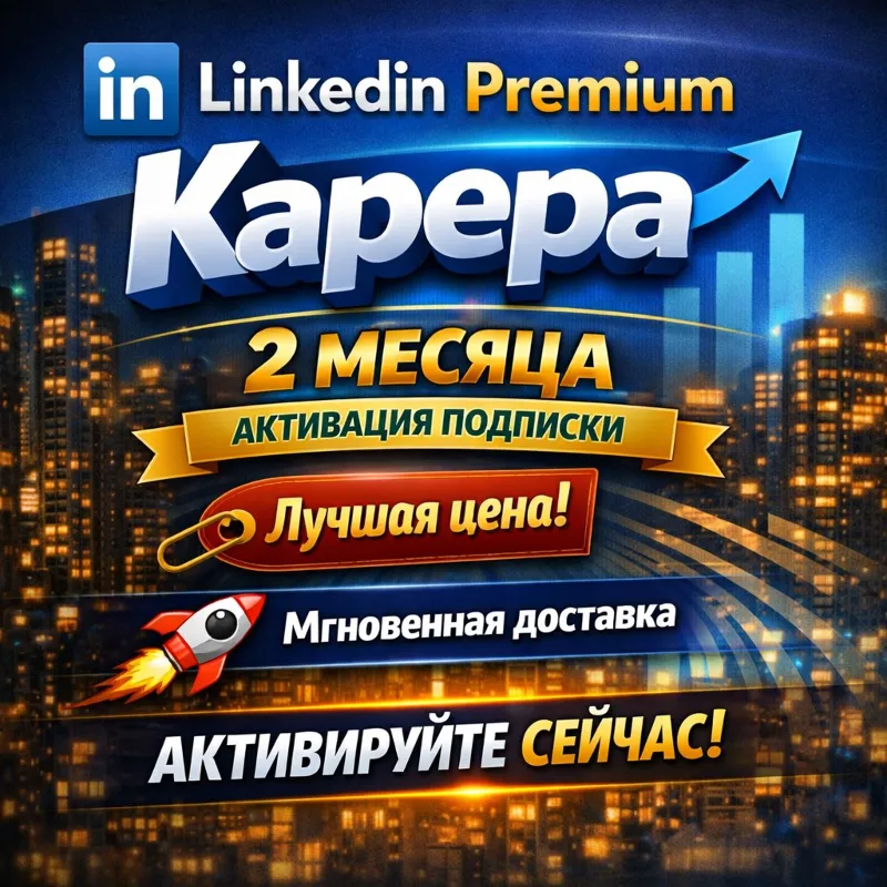 LinkedIn Premium Career на 2 месяца (код) | Только США и доп. регионы | Офиц. ссылка
