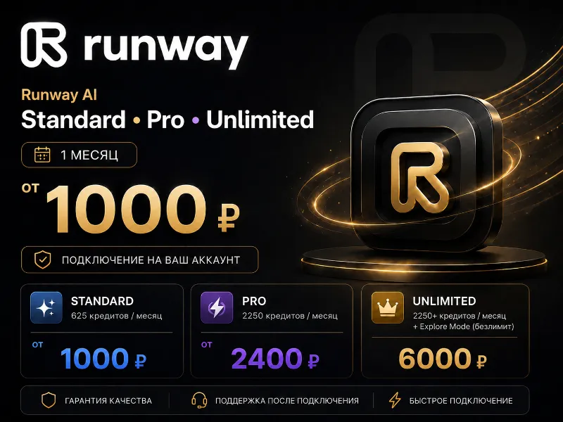 Runway ML Standard/Pro/Max 4x Личные счета
