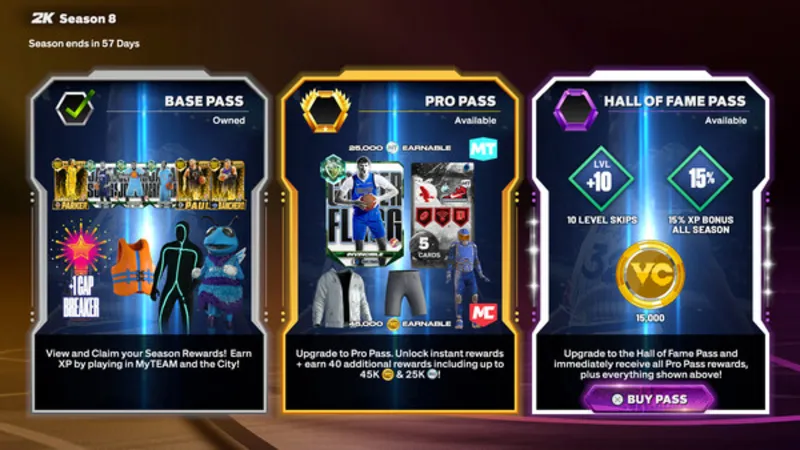 NBA 2K26 Hall of Fame Pass: Season 8 STEAM GIFT AUTO UA+МИР