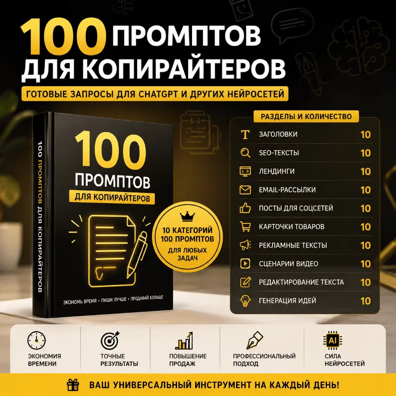 500 промптов ChatGPT для создания контента — AI Creator Bundle Pro 2026
