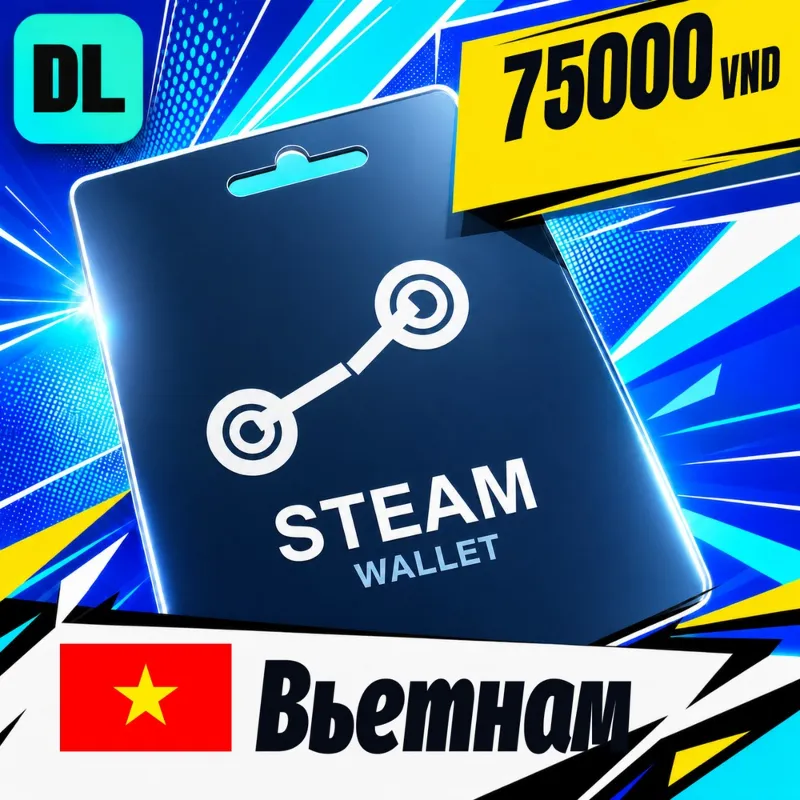 Steam Wallet Вьетнам 75000 VND цифровой код — автовыдача 24/7