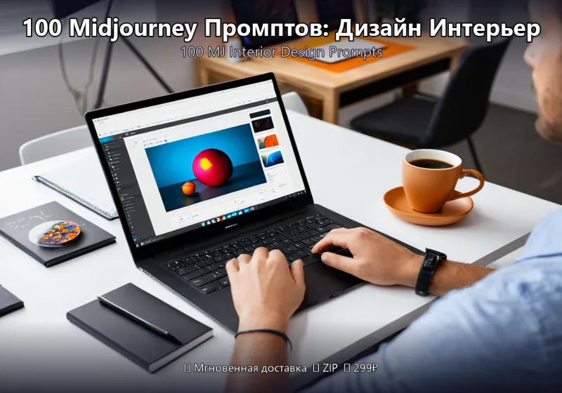 100 Midjourney Промптов: Дизайн Интерьеров