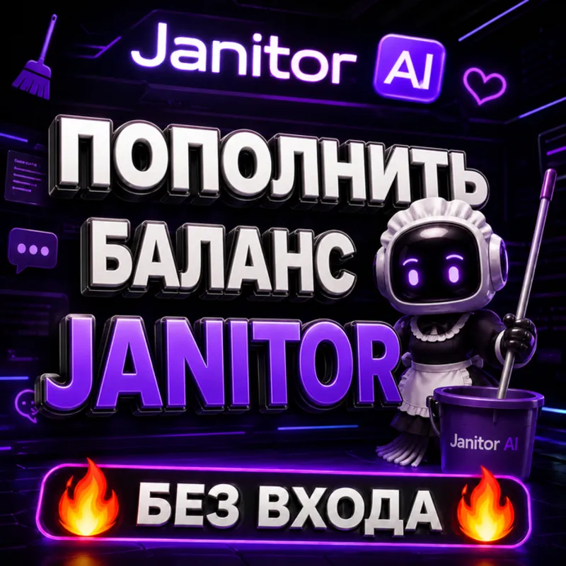 Janitor AI подписка 1 месяц | пополнить баланс [БЕЗ ВХОДА]
