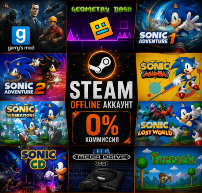 Sonic Adventure 1,2,Sonic Mania,Generations,Lost World,CD,SEGA MEGA / Steam /Offline
