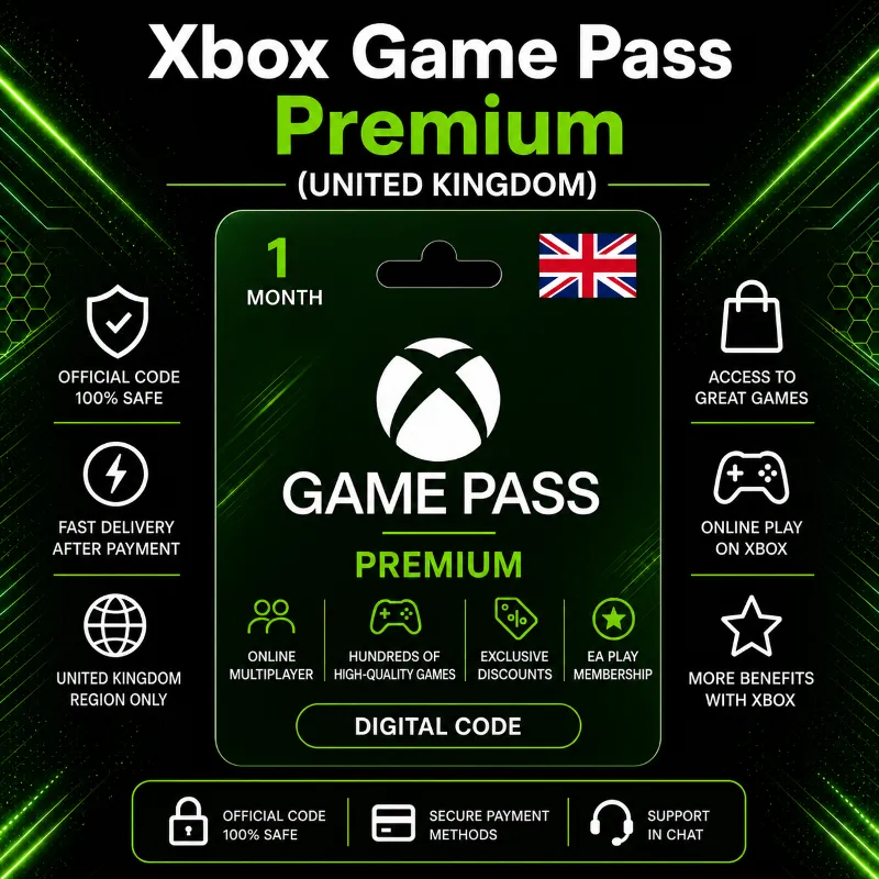 Xbox Game Pass Premium (Великобритания) 1 месяц | Код активации Xbox