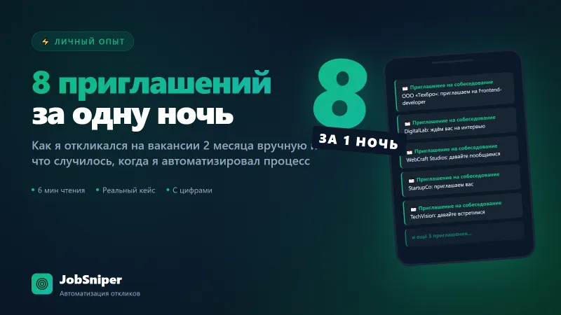 JobSniper PRO 1 день — автоотклики на вакансии, ключ активации