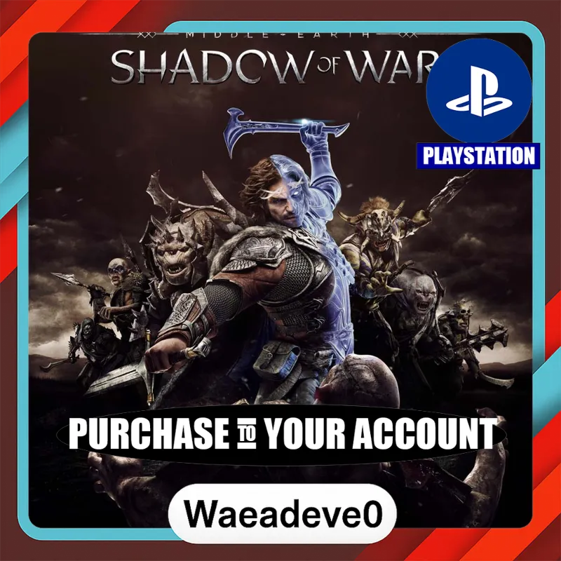 Middle-earth : Shadow of War – PlayStation (PSN) – Purchase in Your Account