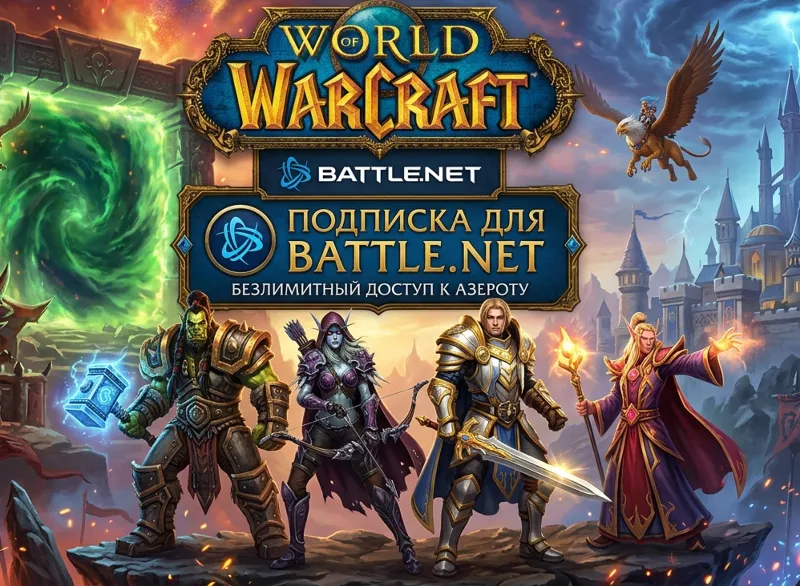 Россия Беларусь- Подписки World of Warcraft UA/KZ/TR/EU/USA