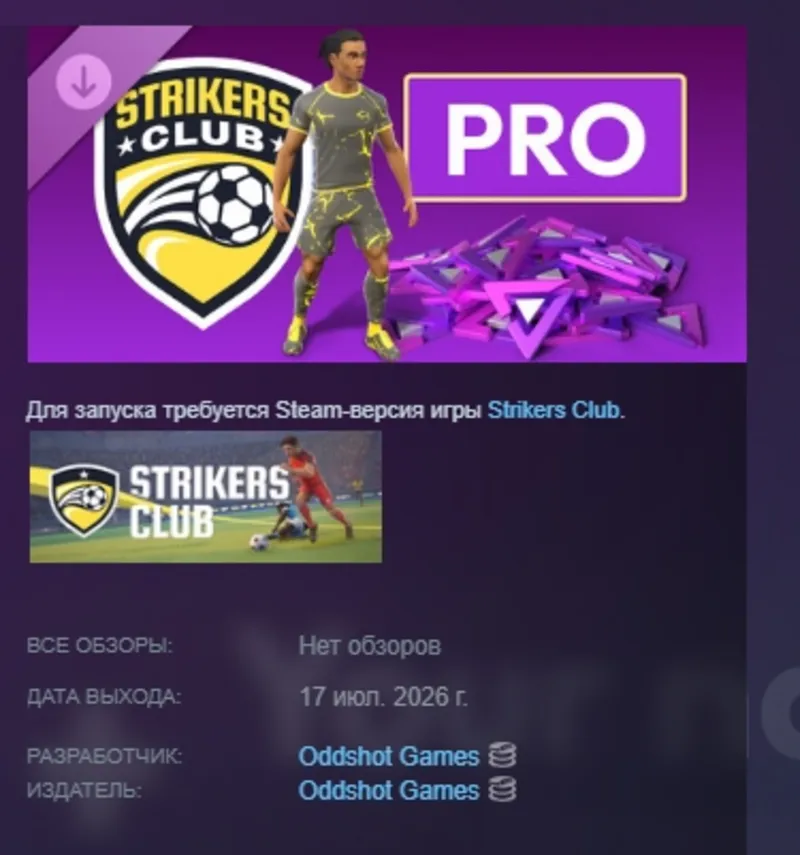 Strikers Club Pro DLC АВТОДОСТАВКА STEAM РОССИЯ