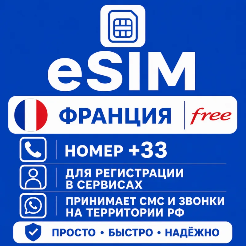 eSIM Франции Номер телефона (+33)