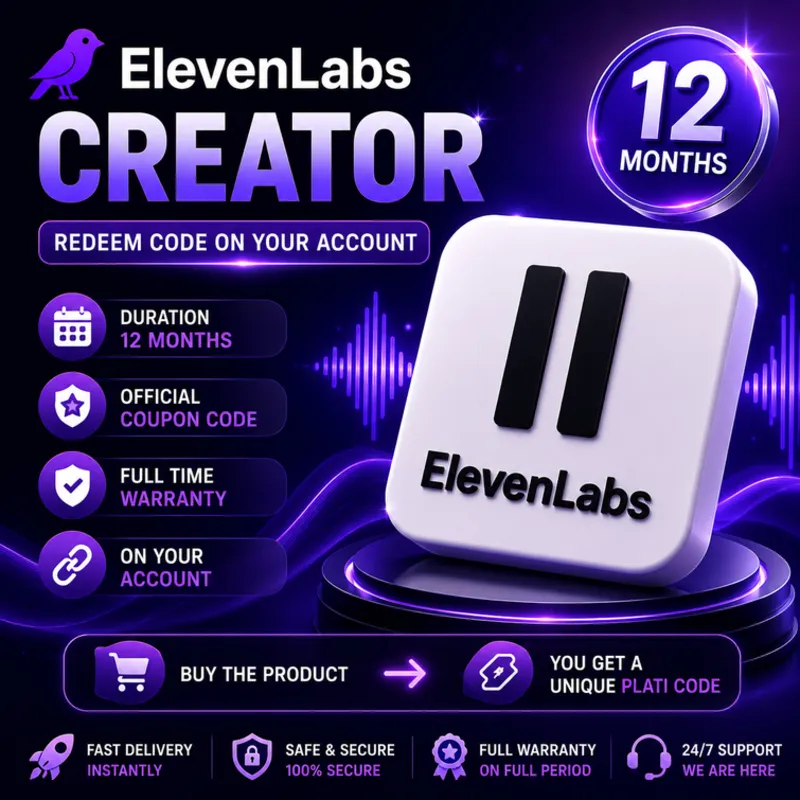 ElevenLabs Creator на 12 месяцев | Ключ активации | Активация на вашем аккаунте