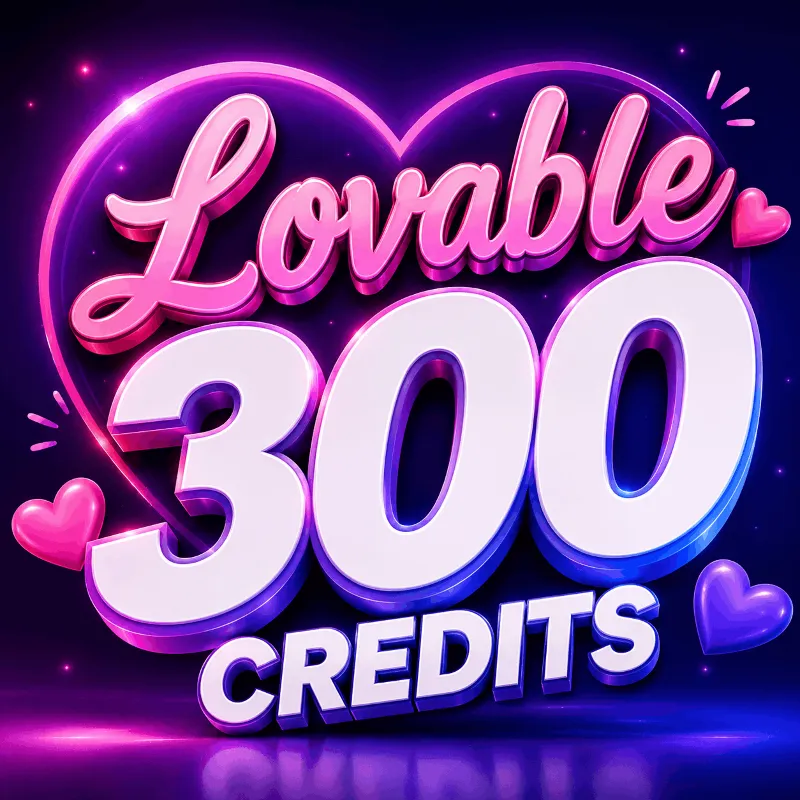 Премиум-подписка Lovable — 300 кредитов в комплекте | Доступ на целый год