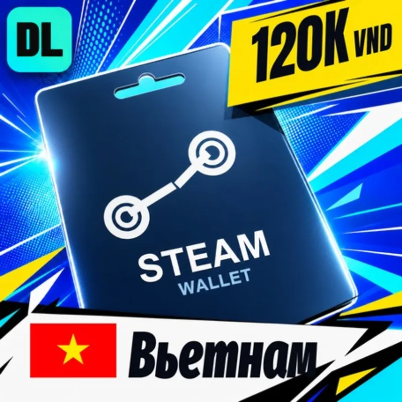 Steam Wallet Вьетнам 120000 VND цифровой код — автовыдача 24/7
