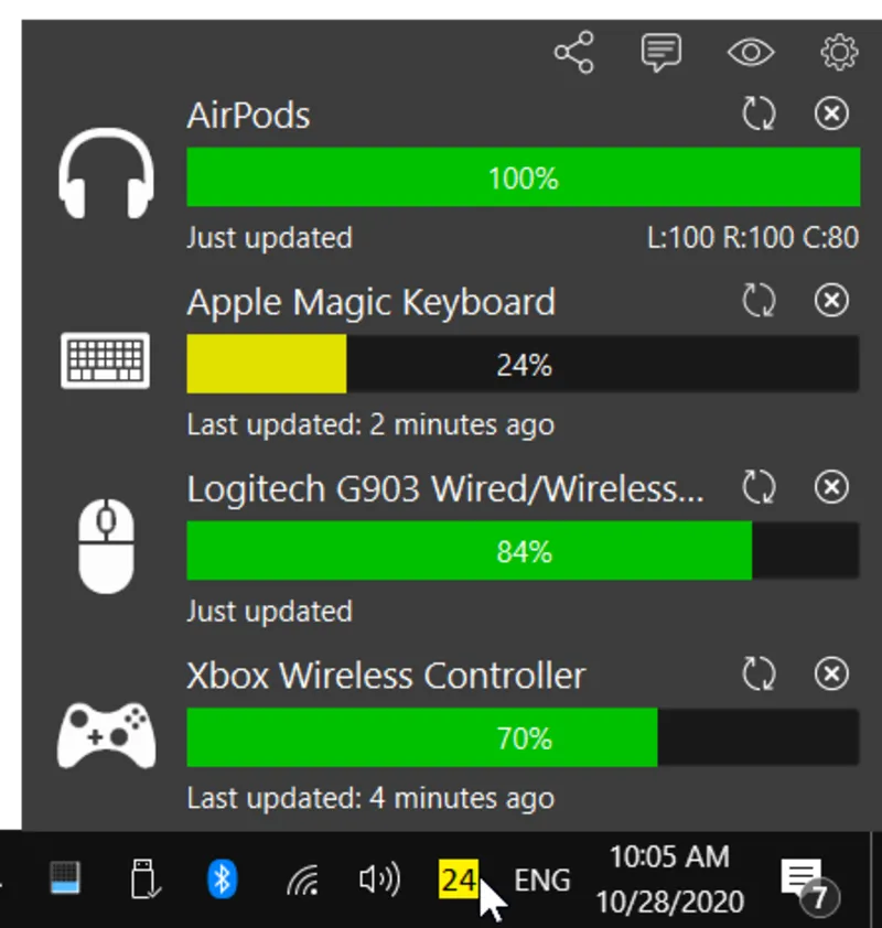 Bluetooth Battery Monitor с сайта bluetoothgoodies БЕССРОЧНАЯ лицензия