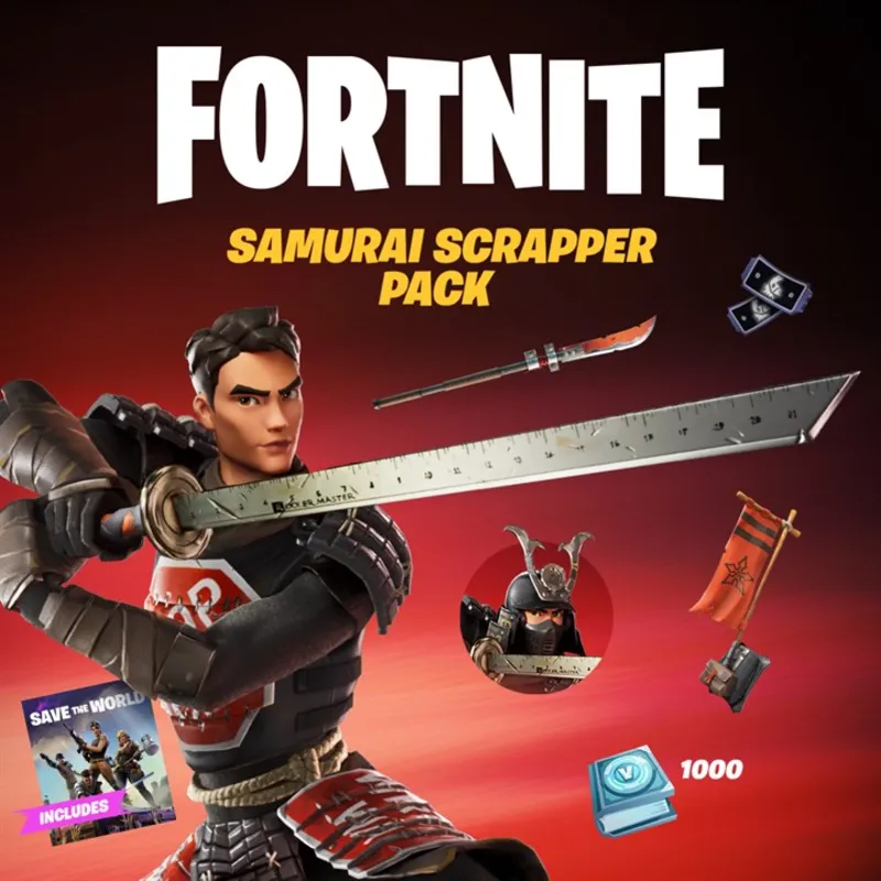 Fortnite - Samurai Scrapper Pack DLC + 1000 V-Bucks - XBOX