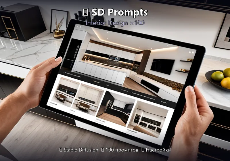 100 Stable Diffusion Interior Prompts — Промпты для дизайна интерьеров
