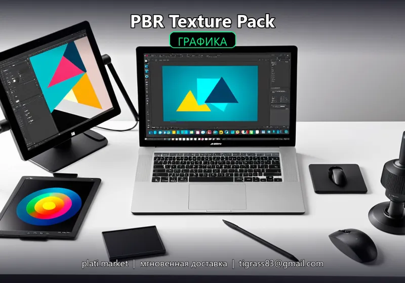 Game Assets: 30 PBR текстур 4K для Unity/UE5/Blender