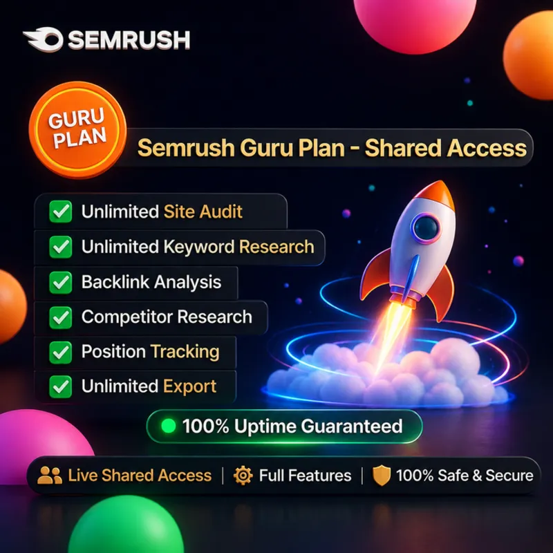 Semrush Guru Plan | 1 Month | Безлимитный экспорт данных