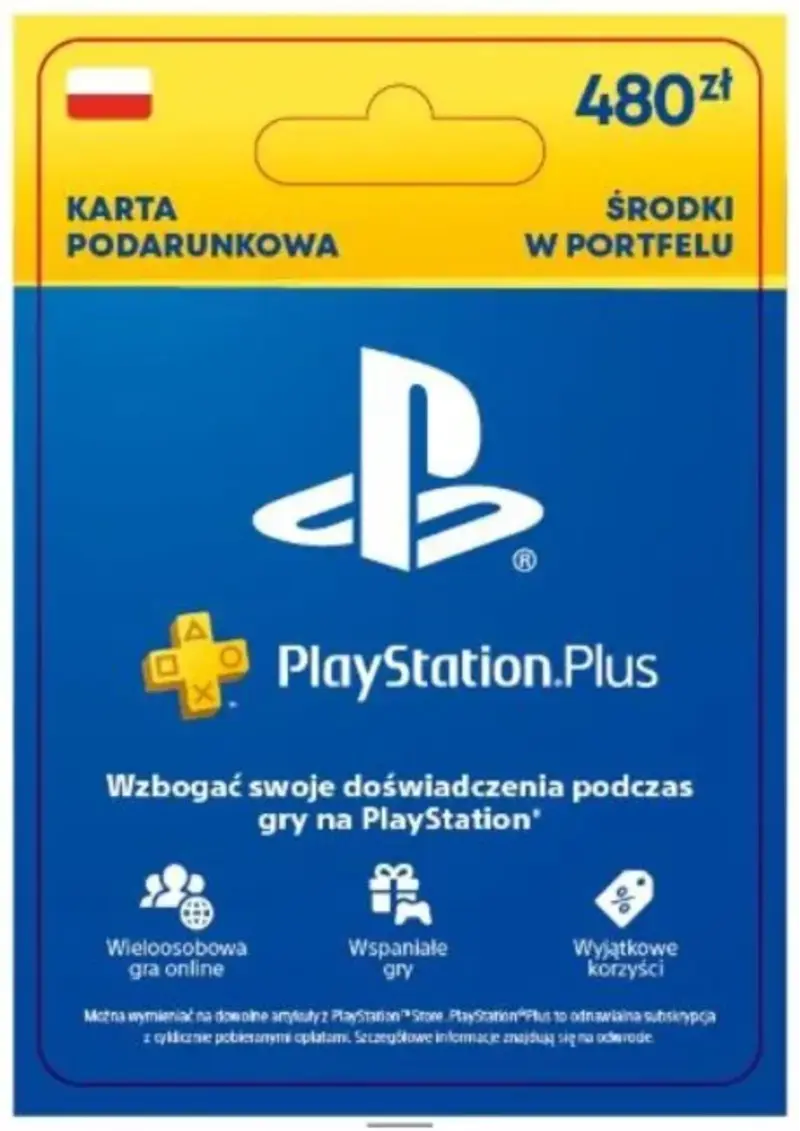 PSN Польша карта пополнения на 480 zl (PL)