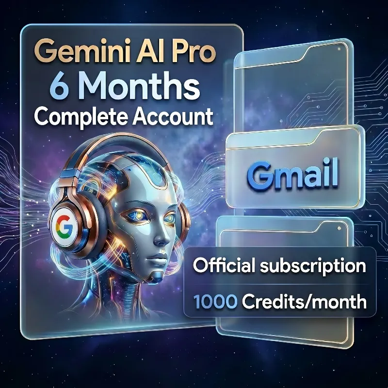 Аккаунт Gemini AI Pro на 6 месяцев | Близнецы 3.5, Нано Банан, Омни, Вео 3.1, Ноутбу