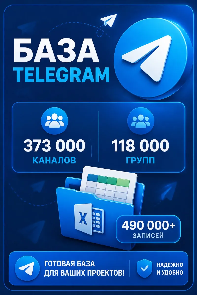 База данных Telegram каналов и групп