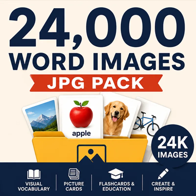 24,000 Word Images Pack — 24 тысячи JPG картинок к английским словам