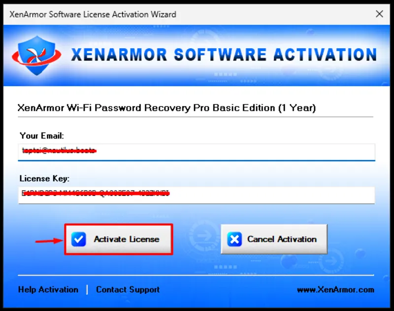 XenArmor WiFi Password Recovery Pro Basic Edition Лицензионный ключ на 1 год