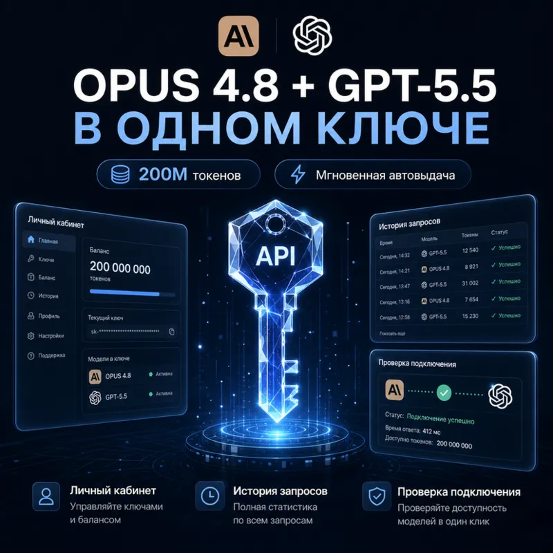 Fable 5 + GPT-5.6 в ОДНОМ КЛЮЧЕ АВТОВЫДАЧА | 200M токенов