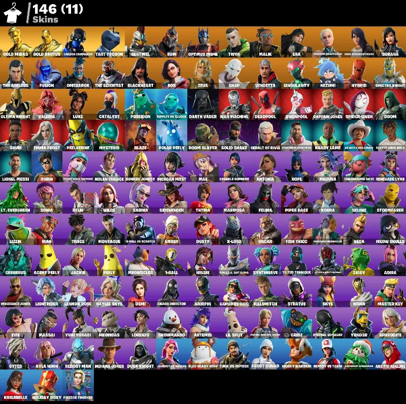 Мгновенный доступ • FN (все платформы) • 146 skins • Optimus Prime • Полный доступ