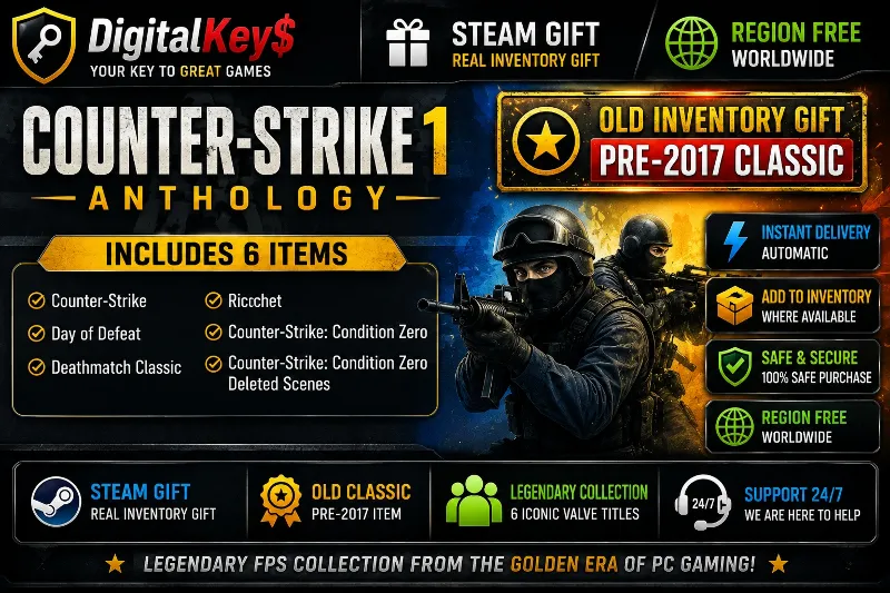 Counter-Strike 1 Anthology — ПК Steam Gift / 6 предметов