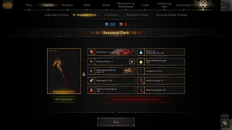 Dark and Darker - EAS10 Seasonal Pack DLC RU*KZ*UA*CIS