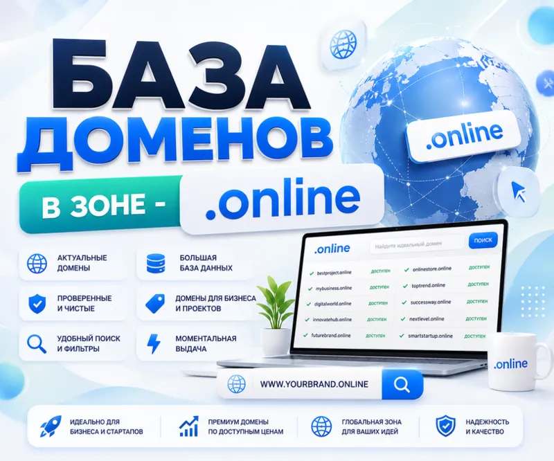 База доменов в зоне - online 2026 ( Август )