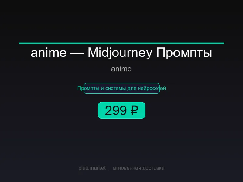 Аниме — Midjourney Промпты