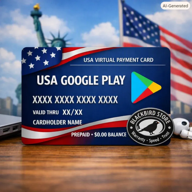 США Виртуальная карта 0$ – Для Google Play (без баланса, предоплаченная)