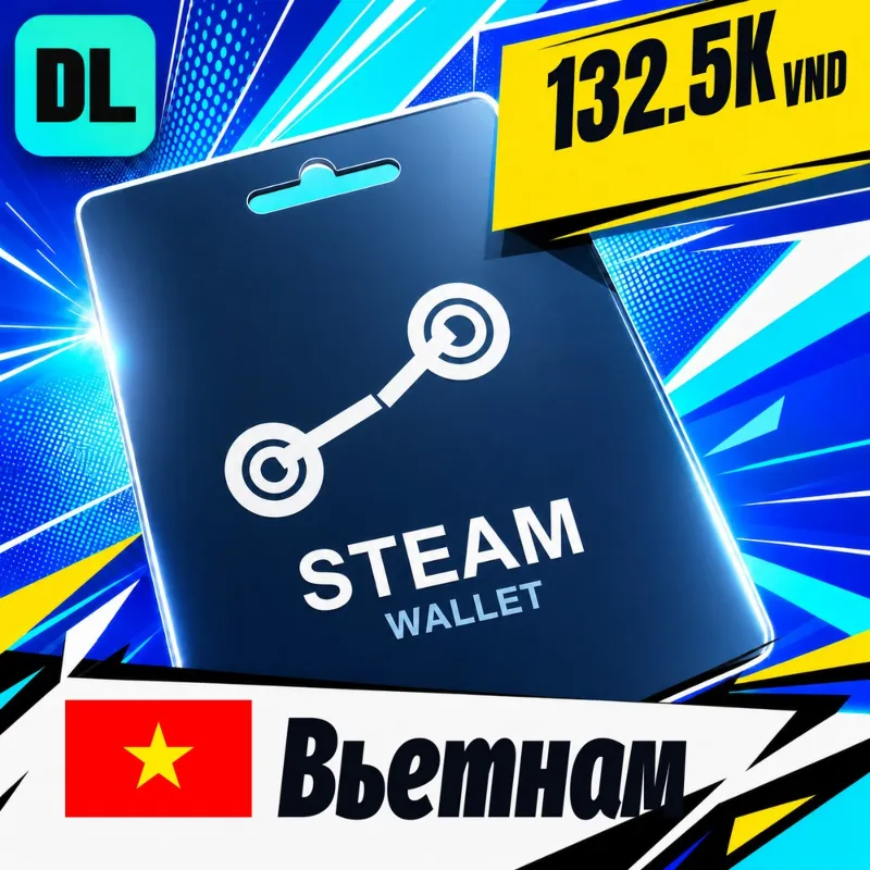 Steam Wallet Вьетнам 132500 VND цифровой код — автовыдача 24/7