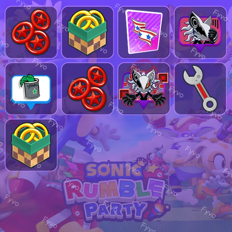 Sonic Rumble Party Твич Дропс 9 Предметов Twitch Drops