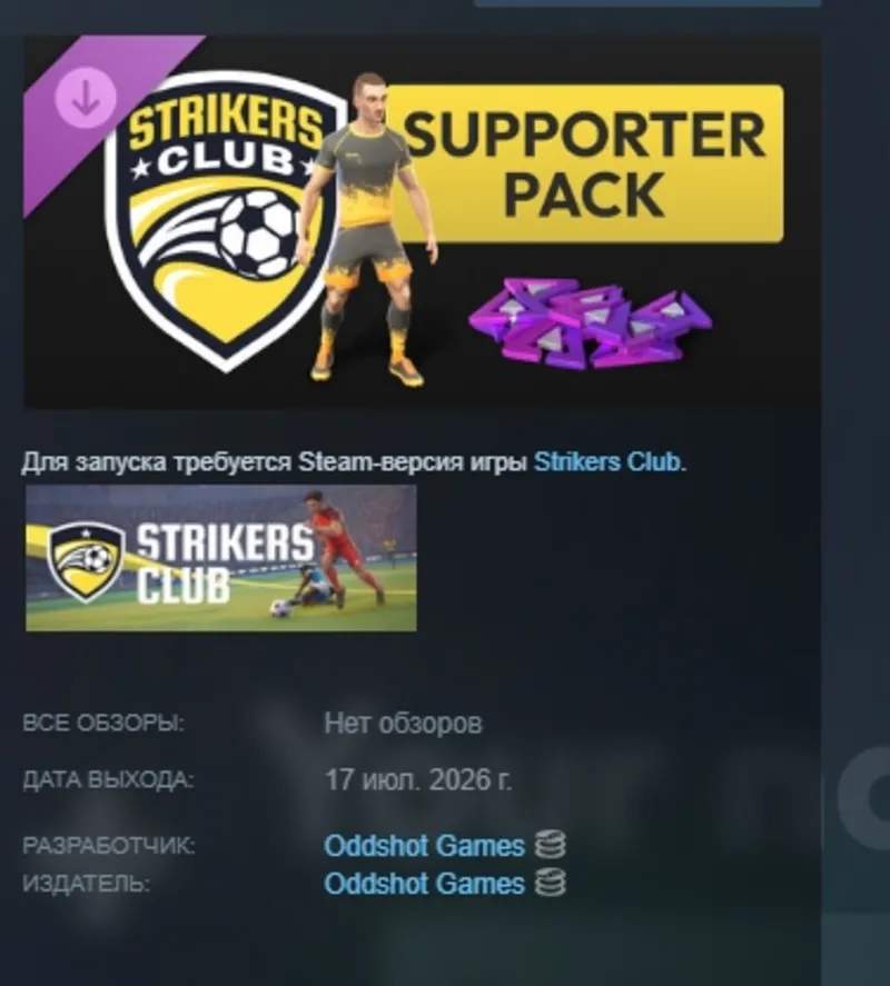 Strikers Club Supporter Pack DLC АВТОДОСТАВКА STEAM РОССИЯ