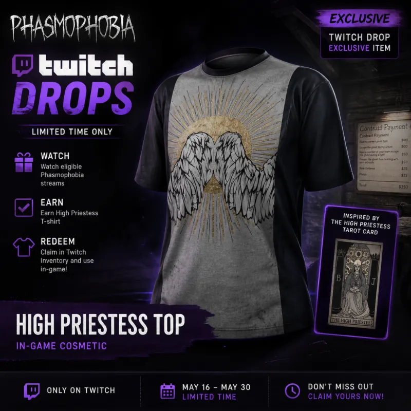 Phasmophobia Футболка High Priestess Twitch Drop