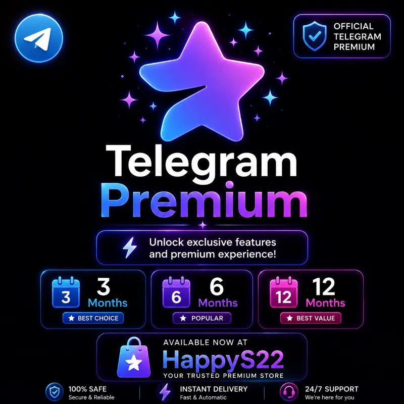 Telegram Premium Мгновенная автоматическая доставка 24/7 | 3, 6 и 12 месяцев