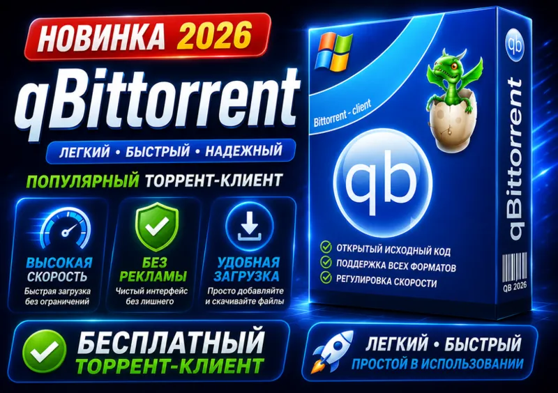 qBittorrent 2026 | Без рекламы | Portable