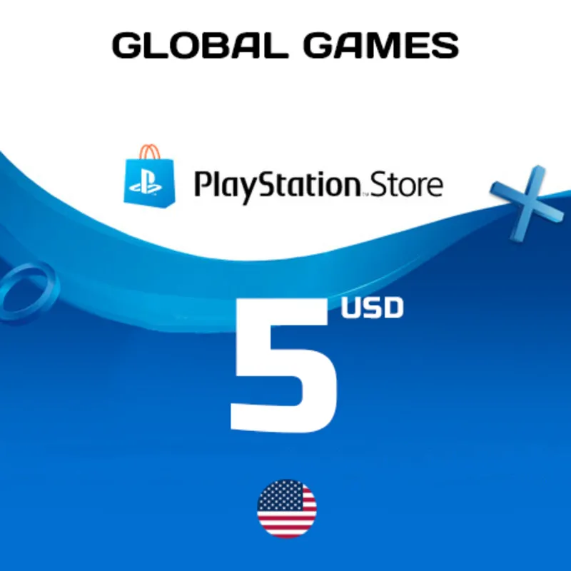 Карта PlayStation PSN 5 USD США КОД ПОПОЛНЕНИЯ