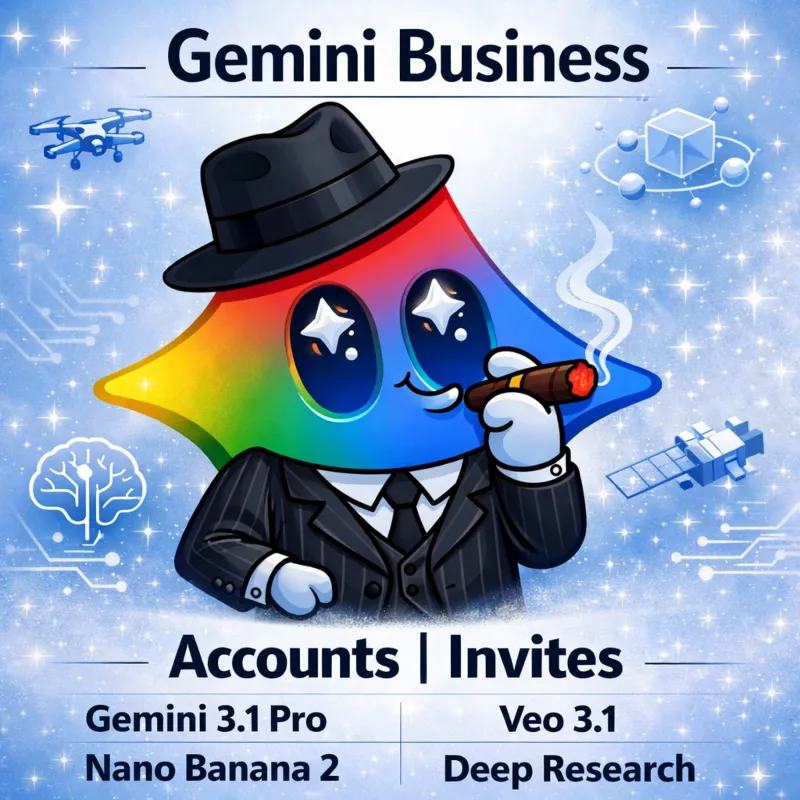 Gemini AI Business (Enterprise) Google - Подписка/Аккаунт 1 МЕСЯЦ | Nano Banana / Veo