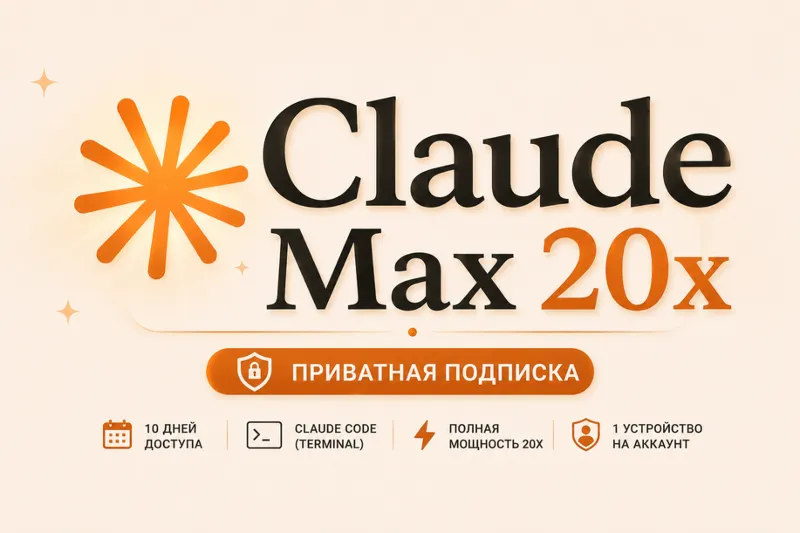 Claude Max 20x Приватный — 10 дней | Ротация включена
